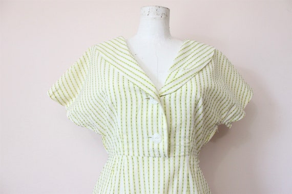 1940s Swiss Yard cotton dress | 1940s yellow dott… - image 5