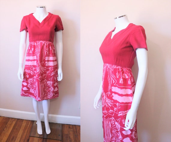 1970s MALCOM STARR a-line dress | 70s Elinor Simmo