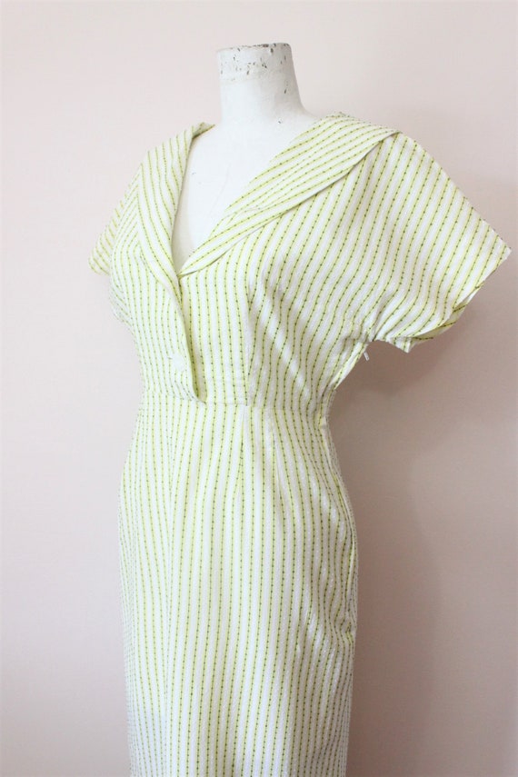 1940s Swiss Yard cotton dress | 1940s yellow dott… - image 4