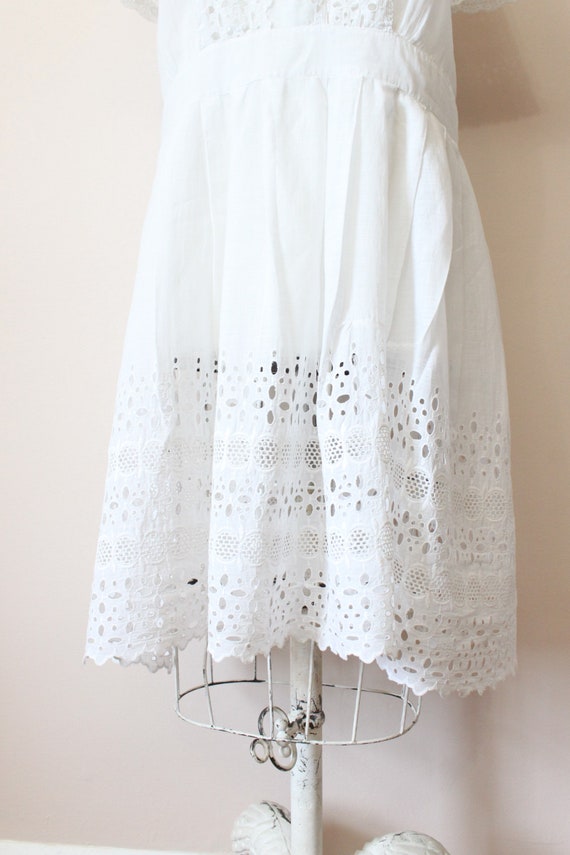 Honeycomb sheer tea dress | vintage 1920s white e… - image 6