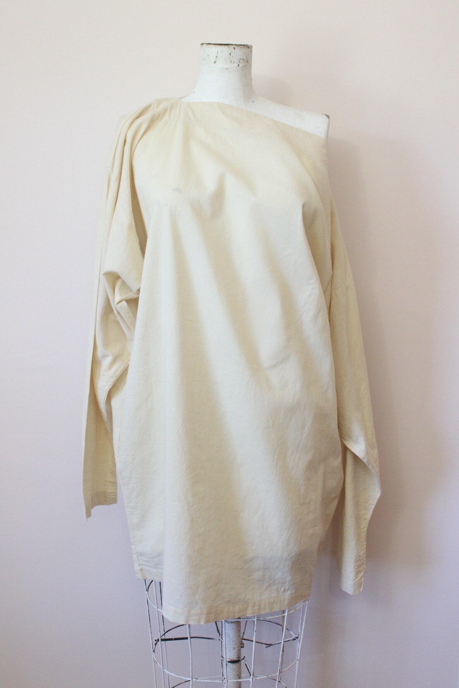 1980s NORMA KAMALI cotton dress 80s beige avant-garde | Etsy