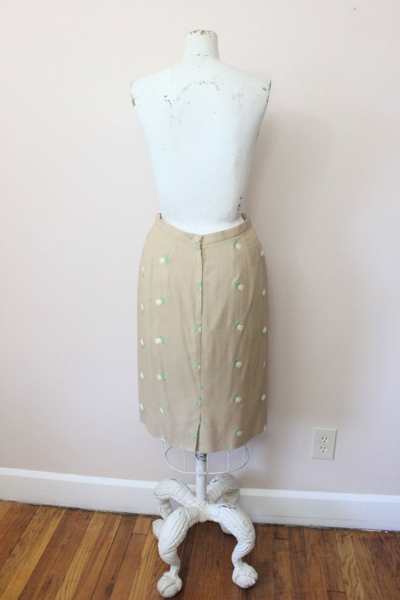 Tour de Holland mini skirt | 1960s neutral beige … - image 8