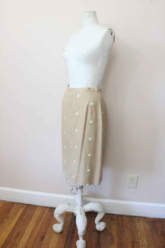 Tour de Holland mini skirt | 1960s neutral beige … - image 6