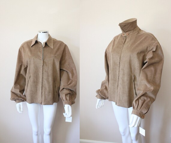 HALSTON ultrasuede jacket | 1970s iconic camel Hal