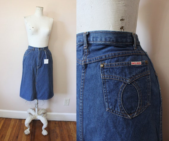 Vintage 1970s Dark Wash Denim Jean Skirt Vintage 1970s Dark Wash Denim Jean Skirt