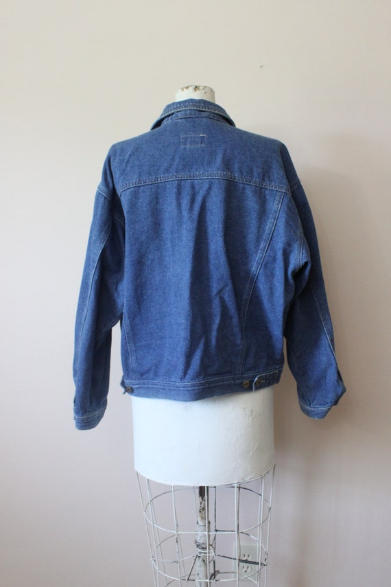 1980s Stefano World Wide boxy cropped denim jacke… - image 6