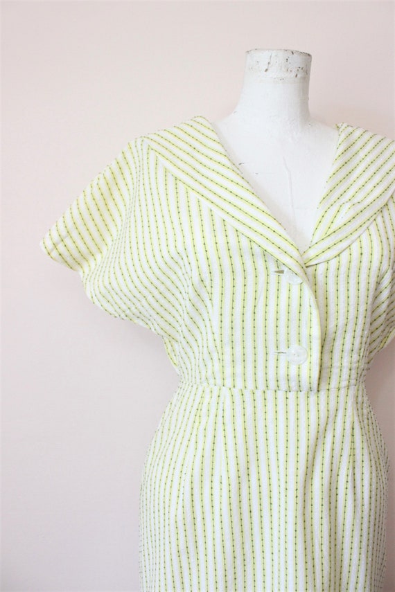 1940s Swiss Yard cotton dress | 1940s yellow dott… - image 6