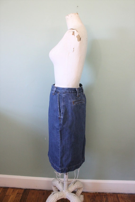 SALE | Gap Workers jean skirt | 1990s mid wash bl… - image 4