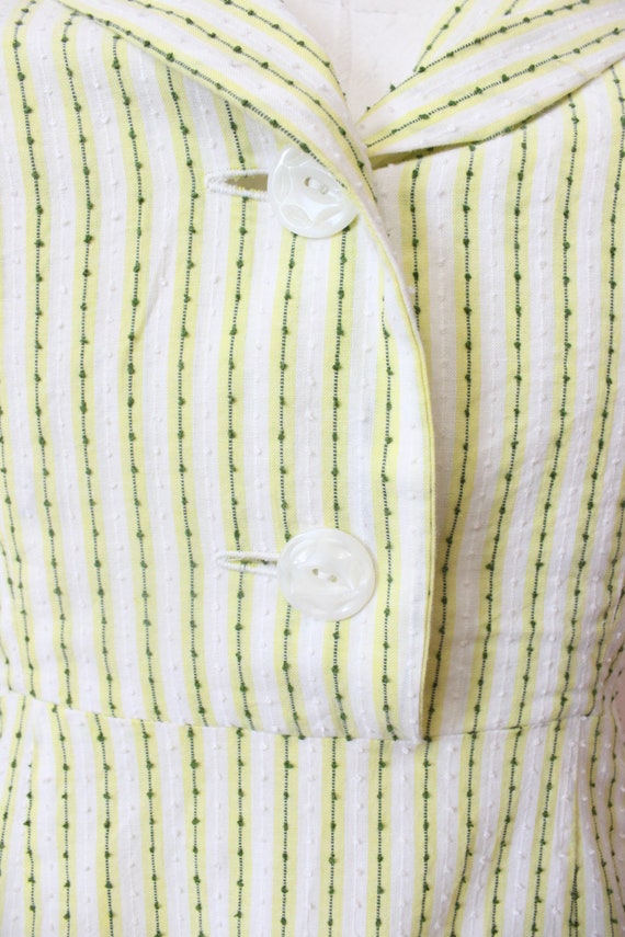1940s Swiss Yard cotton dress | 1940s yellow dott… - image 7