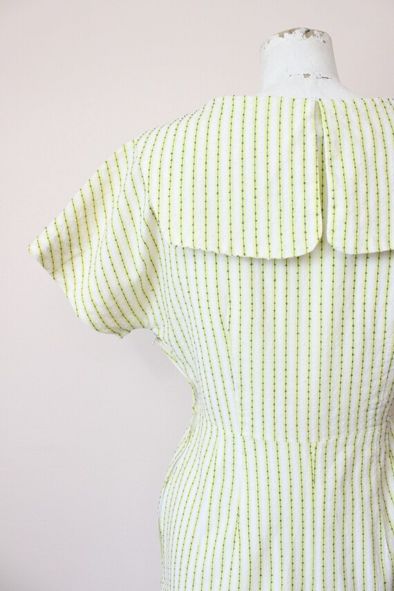 1940s Swiss Yard cotton dress | 1940s yellow dott… - image 10