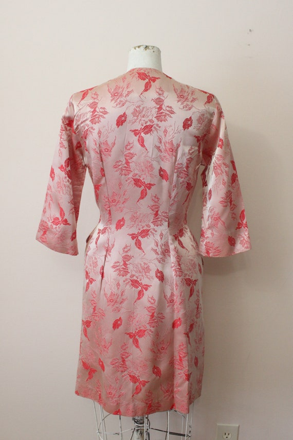 Loungees hostess dress | 1960s romantic red orien… - image 9