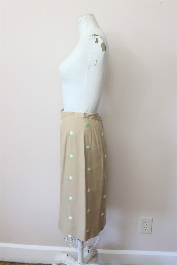 Tour de Holland mini skirt | 1960s neutral beige … - image 7