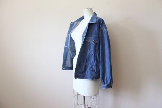 1980s Stefano World Wide boxy cropped denim jacke… - image 2