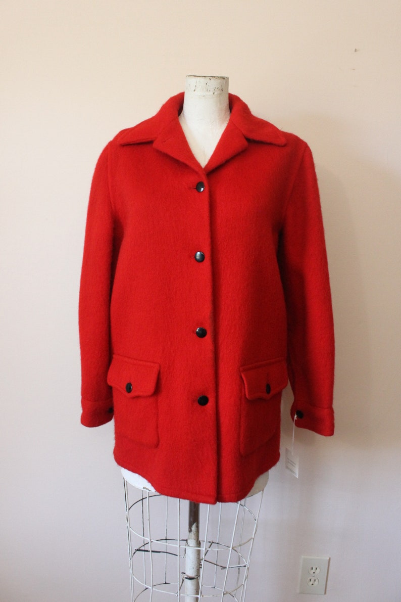 Hudson Bay Mackinaw Coat 1940s Red Wool Unisex Winter - Etsy
