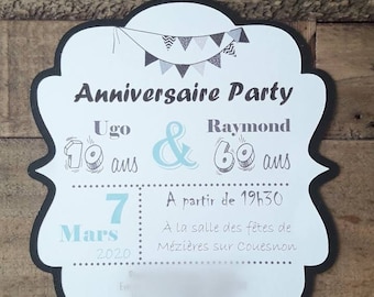 Faire part anniversaire