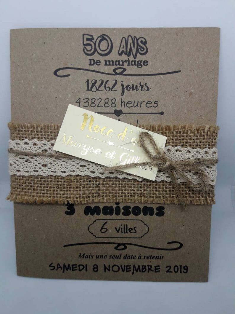 Faire Part 50 Ans De Mariage