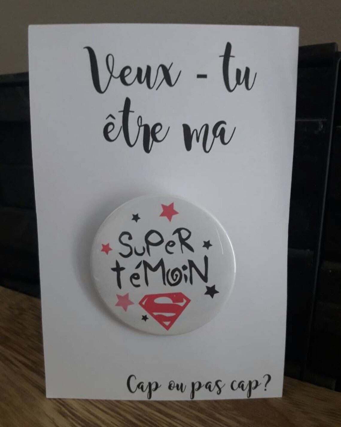 Badge carte témoin demande veux tu être ma super Etsy France Badge carte témoin demande veux tu être ma super Etsy France