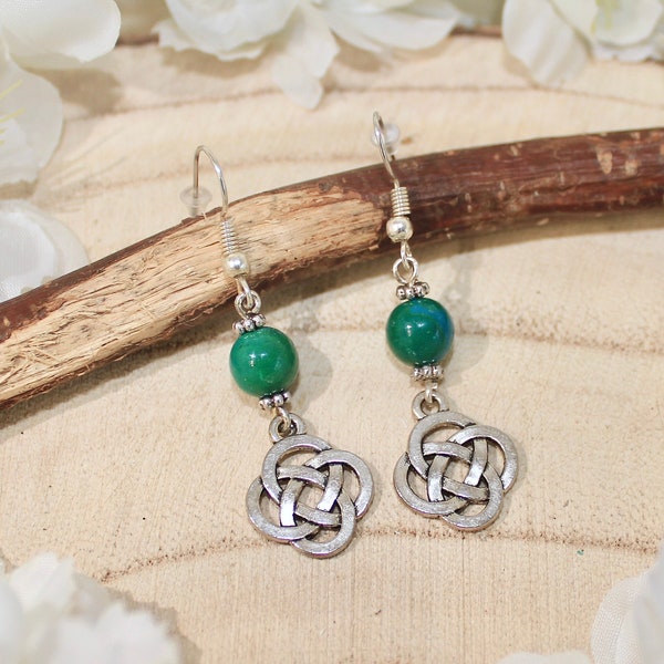 Celtic, medieval, fantasy interlacing earrings
