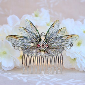 Decorative hair comb "fairy wings", fairy, fantasy, elven, art nouveau