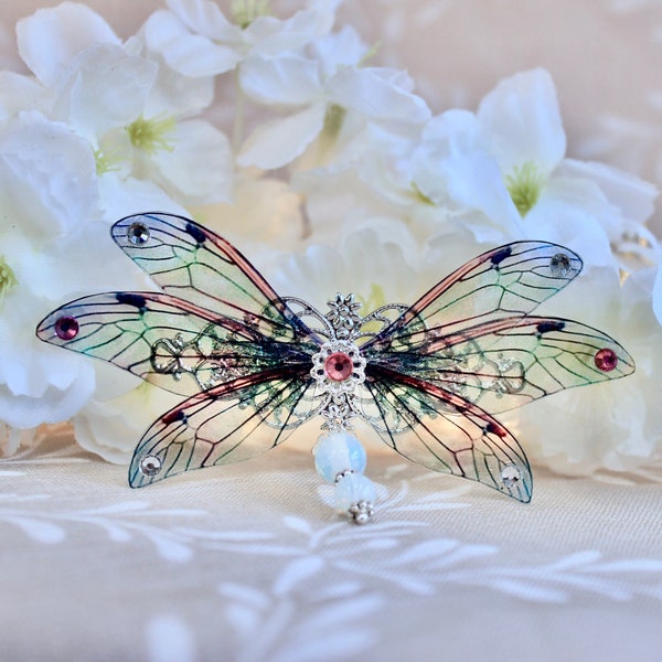 Brooch for clothes “rainbow butterfly fairy” fairy, fantastic, fantasy, elven, art nouveau