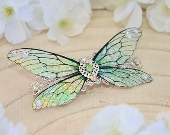 Hair clip "iridescent butterfly fairy" enchanting, fantastic, fantasy.