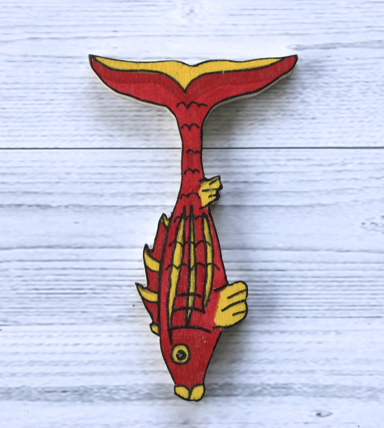 Lettre Décorative en Bois Forme d'animal Pour Écrire Prénom. | T Poisson Rouge