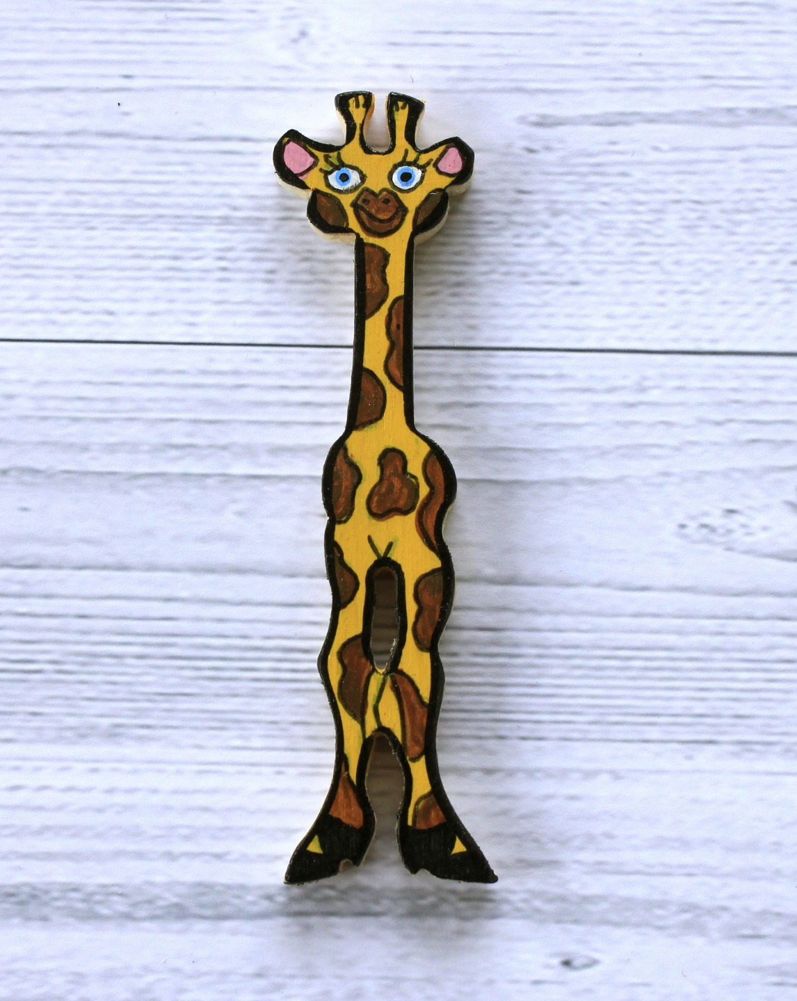 Lettre Décorative en Bois Forme d'animal Pour Écrire Prénom. Girafe