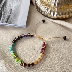 Pulsera de Chakras, con piedras naturales