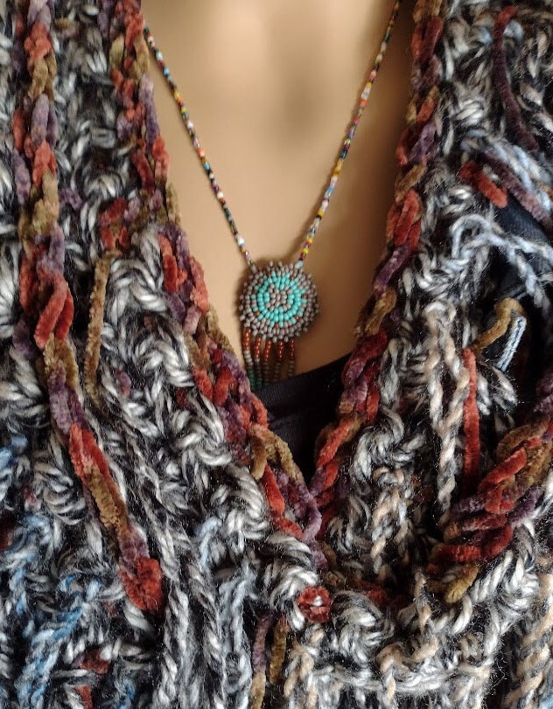 Enora Long Silky Funky Glamour Boa With Fringe - Etsy