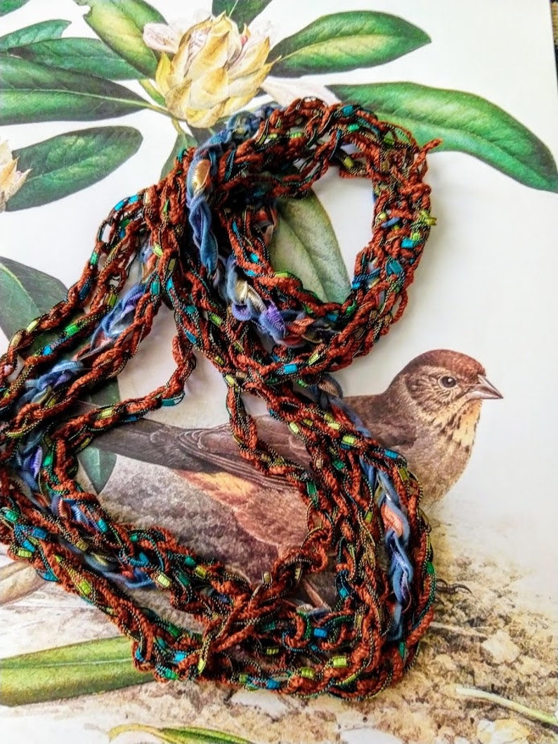 Razan Skinny Scarf Necklace Etsy