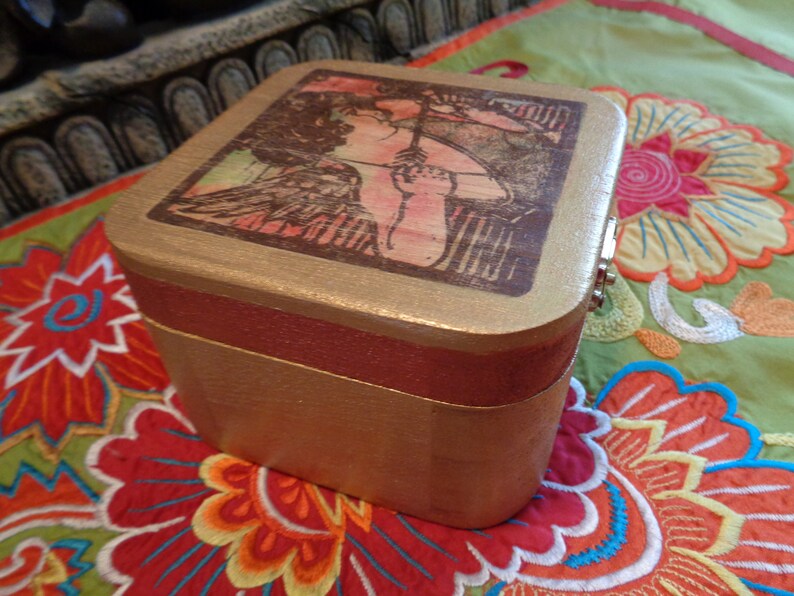 Angel of Love Inspirational Quote Wooden Jewelry Box