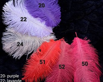 T.2XL (20-25 cm): ダチョウの羽 **18色** = 青、赤、オレンジ