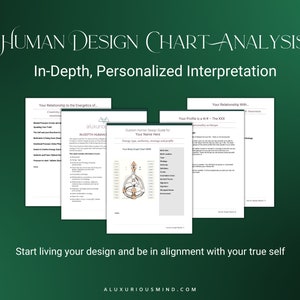 Personalized PDF Human Design Chart Analysis | Customized Human Design Interpretation  PDF | Human Design Chart Reading