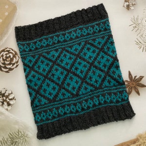 Selbu Cowl Knitting Pattern Only Norwegian Scandinavian Knitted Scarf