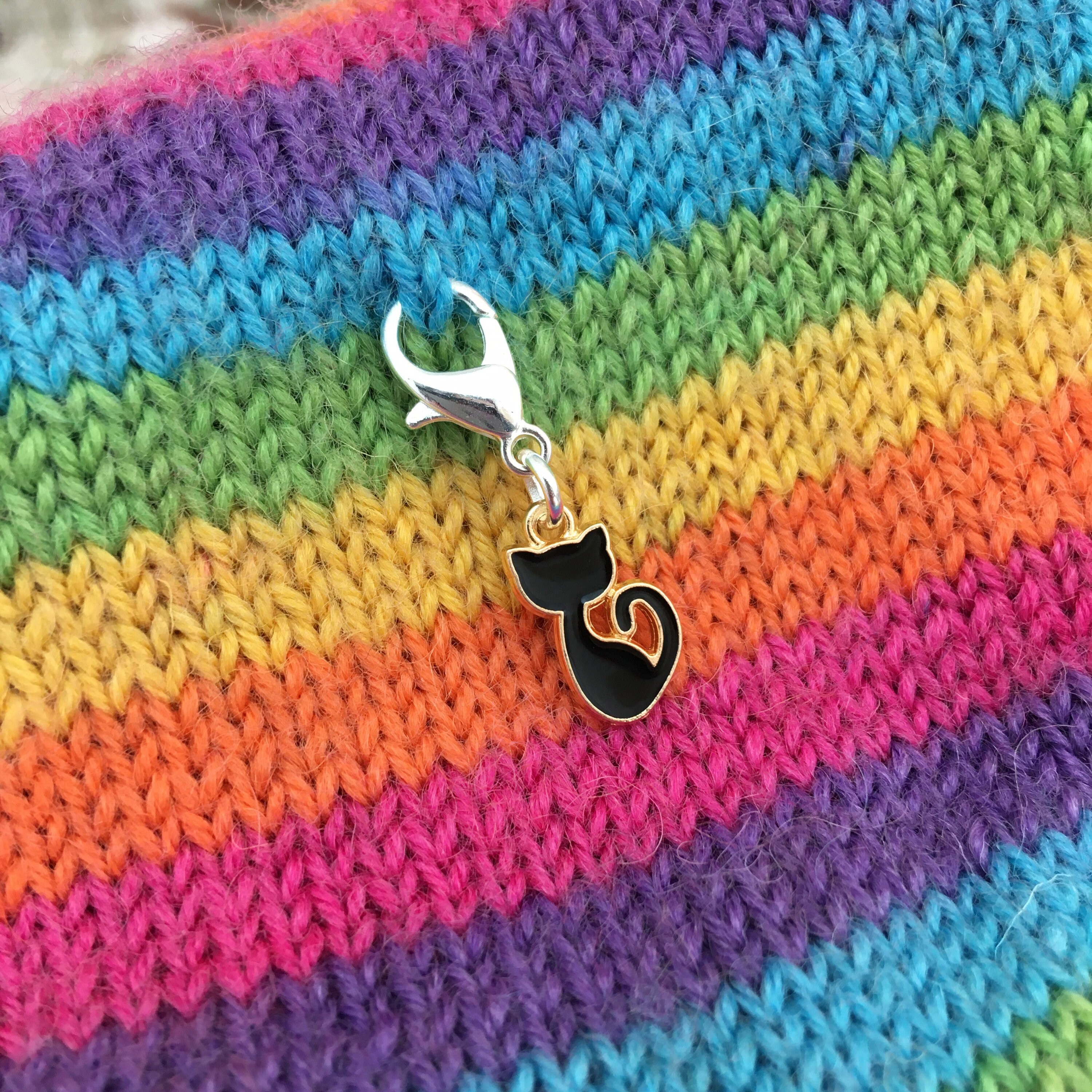 Knitting Stitch Markers Set Progress Keepers Crochet Cat Etsy