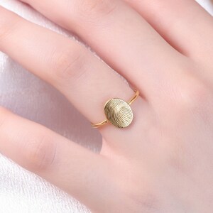 Oval Fingerprint Ring | Oval Ring | Fingerprint Jewelry | Memorial Jewelry | Gift for Her | Mother&#39;s Day Gift