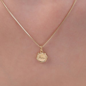 Petite Charm Necklace | Mini Tag Necklace | Handwriting Necklace| Actual Signature Necklace | Gift For Mom | Mother's Day Gifts