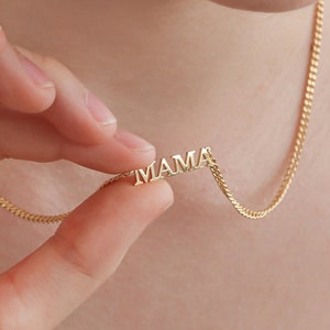 Collier MAMA avec chaîne gourmette audacieuse Collier mère Cadeau maman Collier nouvelle maman Cadeau baby shower Cadeaux Fête des Mères image 1