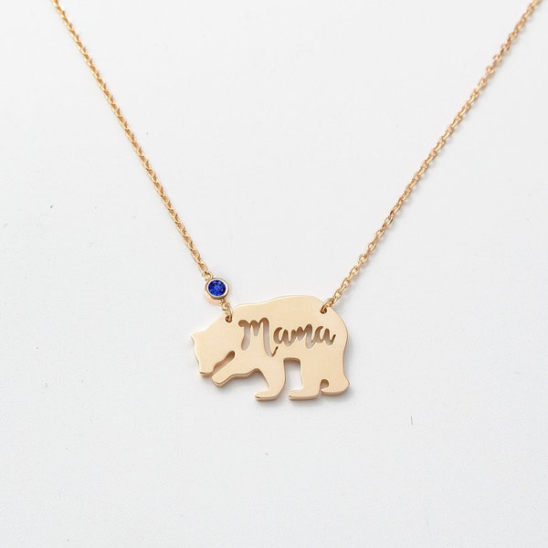 Personalized Mom Necklace | Gift for New Mom | Family Necklace | Mama Bear Necklace | Custom Mother Daughter Necklace| Mother's Day Gift