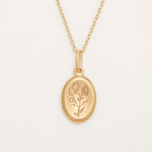 Worry Stone Necklace - Ready-To-Ship - April Birth Flower - Sweet Pea Flower - Gift for Bridesmaids - Flora Necklace - Mother Day Gift