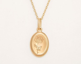 Ready-To-Ship | June Birth Flower - Rose Flower |   | Gift for Bridesmaids | Flora Necklace| Mother Day Gift