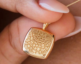 Pet Nose Print Locket Necklace | Paw Print Photo | Dog Cat Memorial Jewelry | Personalized Pet Lover Keepsake