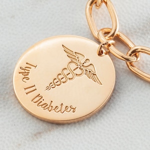 Personalized Medical ID Charm | Medical Alert Charm | Charm for Medical Necklace or Medical Alert Bracelet| Mother's Day Gift