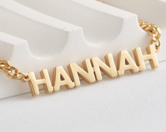 Custom Name Necklace with Bold Curb Chain | Personalized Necklace | Dainty Name Necklace | Best Gift For Her | Mom Gift | Mother's Day Gifts