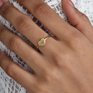 Detailed Heart Nose Print Ring | Dog - Cat Nose Print Ring | Pet Paw Jewelry | Pet Memorial Gift | Gift For Her | Christmas Gifts