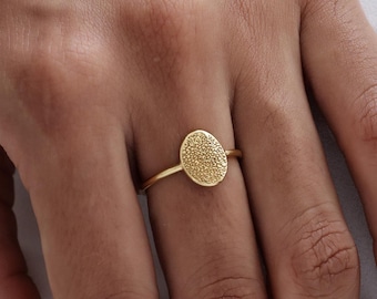 Detailed Oval Pet Nose Print Ring | Dog Nose - Dog Paw Print Ring | Pet Memorial Gift | Gift For Her | Christmas Gifts