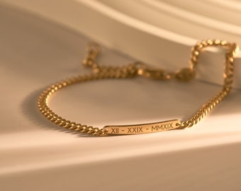 Bracelet barre personnalisé | Bracelet personnalisé | Bracelet Prénom | Cadeau d'amitié | Cadeau pour elle| Cadeaux Fête des Mères