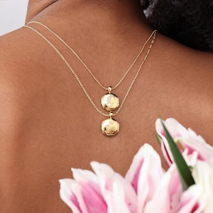 Multiple Birth Flower Circle Locket By CodeBlue Jewelry | Personalized Photo Lockets | Gift For The Bride | Wedding- Christmas Gifts