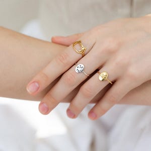 Dog Nose Print Ring | Pets Paw - Ears Rings | Gift for Pet Lover | Mother's Day - Christmas Gifts image 8