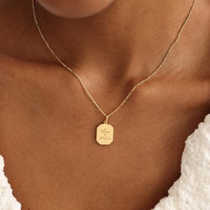 Memorial Handwriting Tag Necklace | Keepsake for Him | Sterling Silver | Actual Signature Charm | Personalized Grief Gift